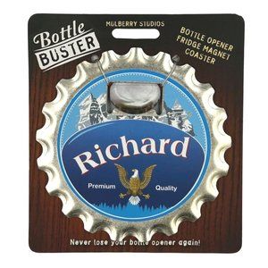 Richard Bottle Buster Bottle Opener Fridge Magnet Coaster Pre-Personalized